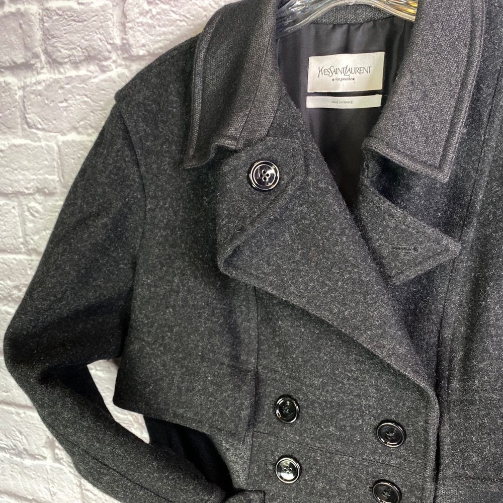 Authentic YSL Vintage Wool Trench Coat